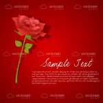 Red Rose Card with Sample Text